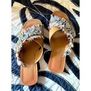 Crown Vintage Fringe Jeweled Sandals